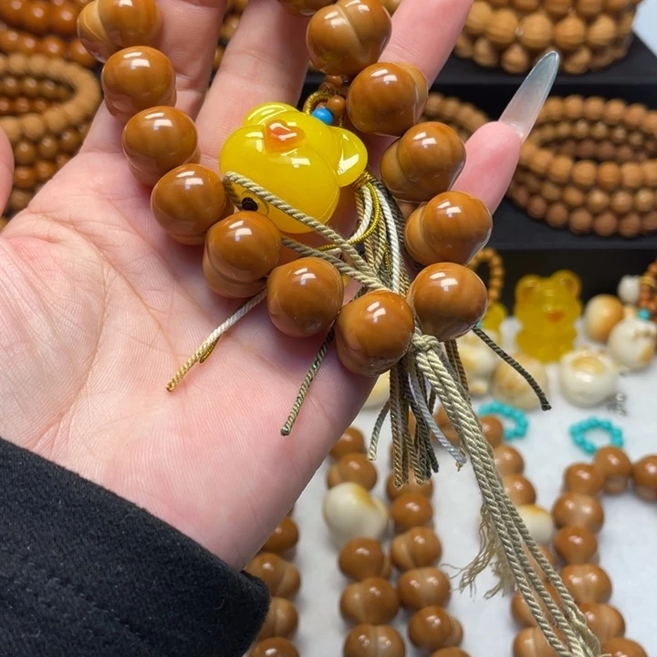 想****猴头核桃手串全品16大加柯基屁桃单圈配熊滴溜