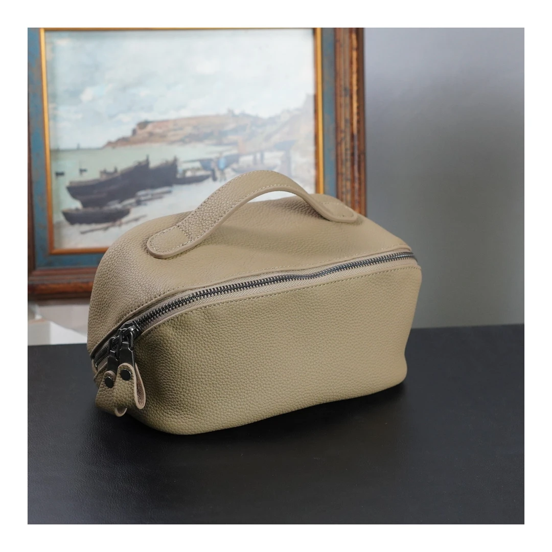 [冰语]2025新款小众设计 简约多功能收纳多层款拉链化妆包-250703