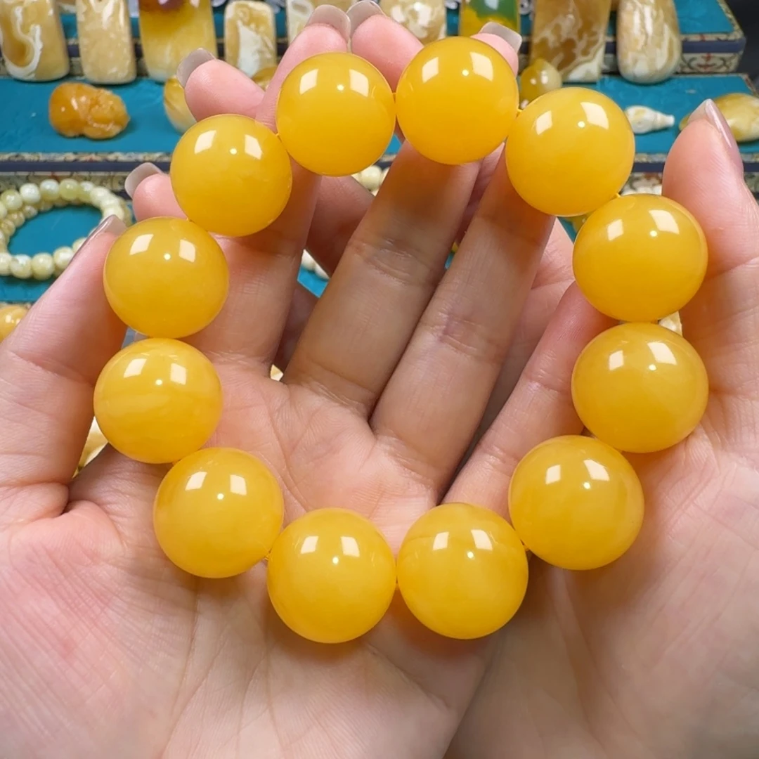 琥珀未镶嵌手链同料