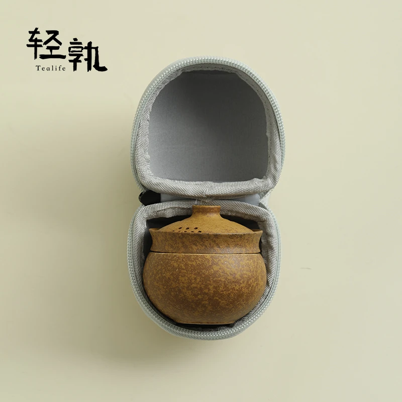 便携迷你陶瓷茶壶快客杯功夫小型旅行茶具套装偷感办公一人饮用