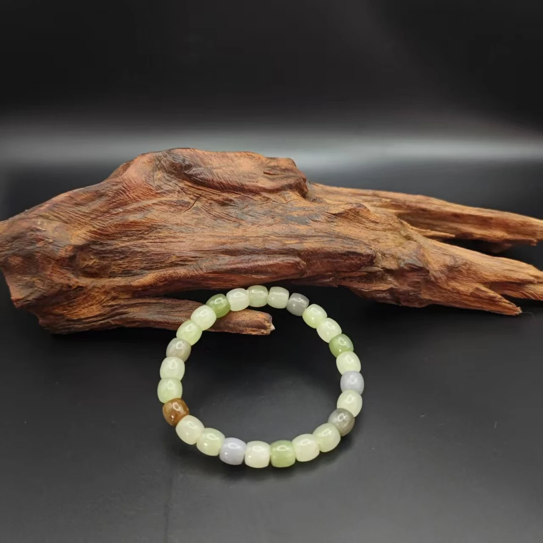 Q和田玉多宝桶珠手串（卡8）0863