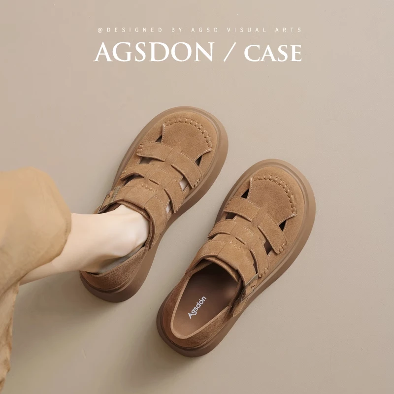 Y奥古狮登厚底勃肯鞋女2025新款春季小个子增高透气百搭凉鞋爆款Y