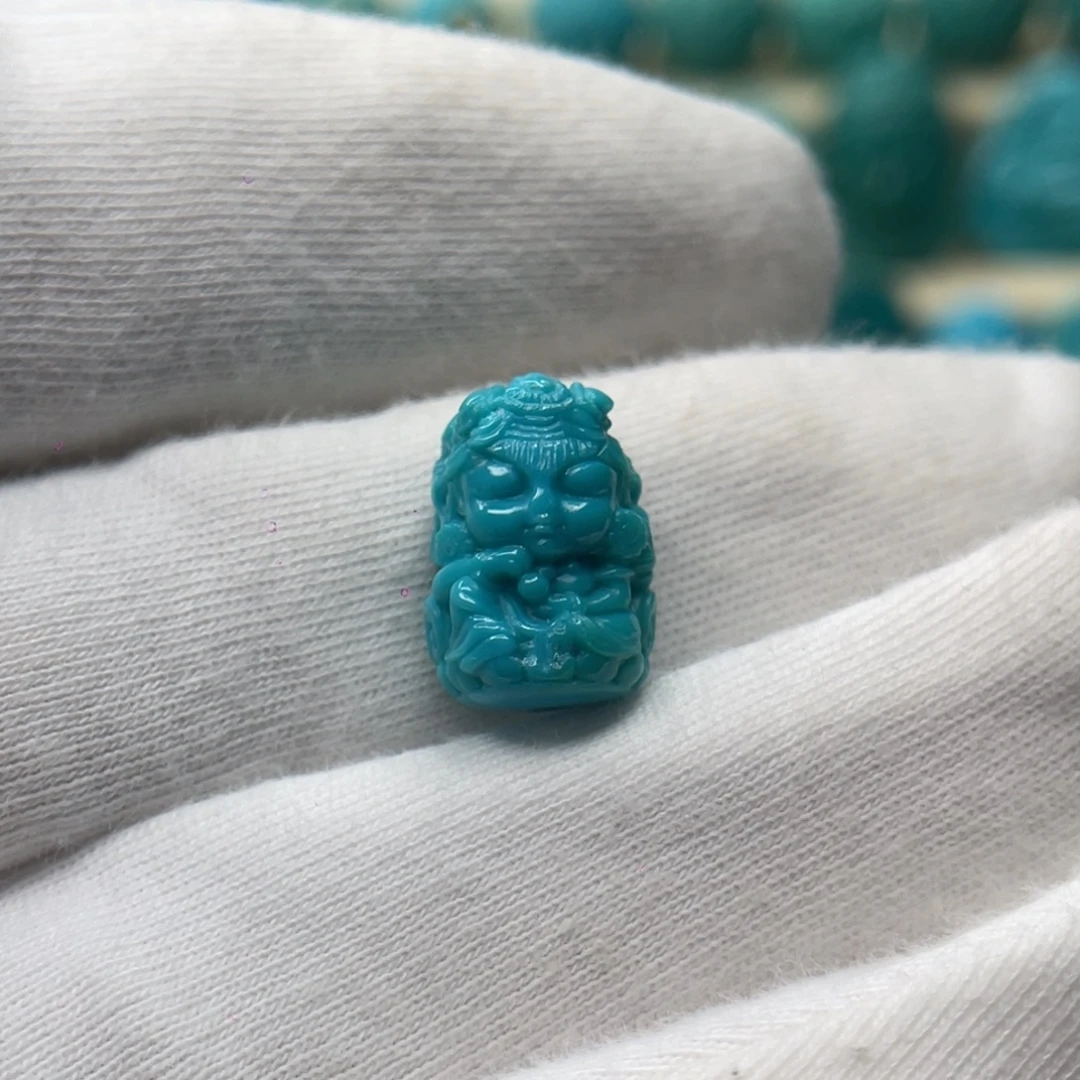 绿松石未镶嵌颈饰卡10.2-14.3-9.8