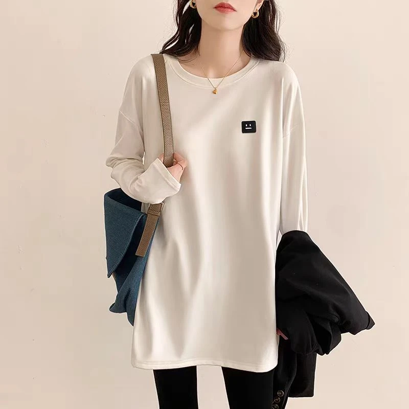 B门店3/2&9！奥绒双面！亲肤感拉满/经典百搭圆领长袖打底女D00063