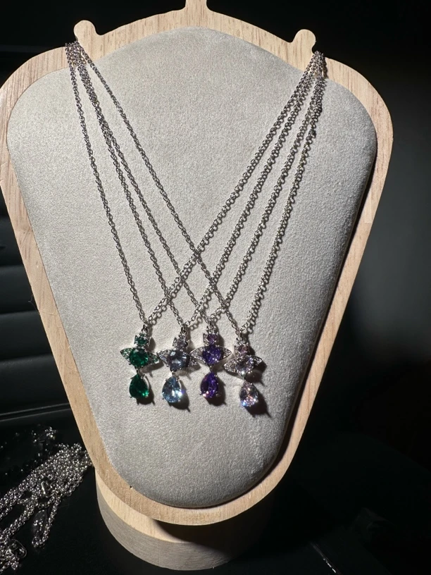 黄铜锆石项链 黄铜项链 【人鱼泪项链】正确版 爆款+人气款