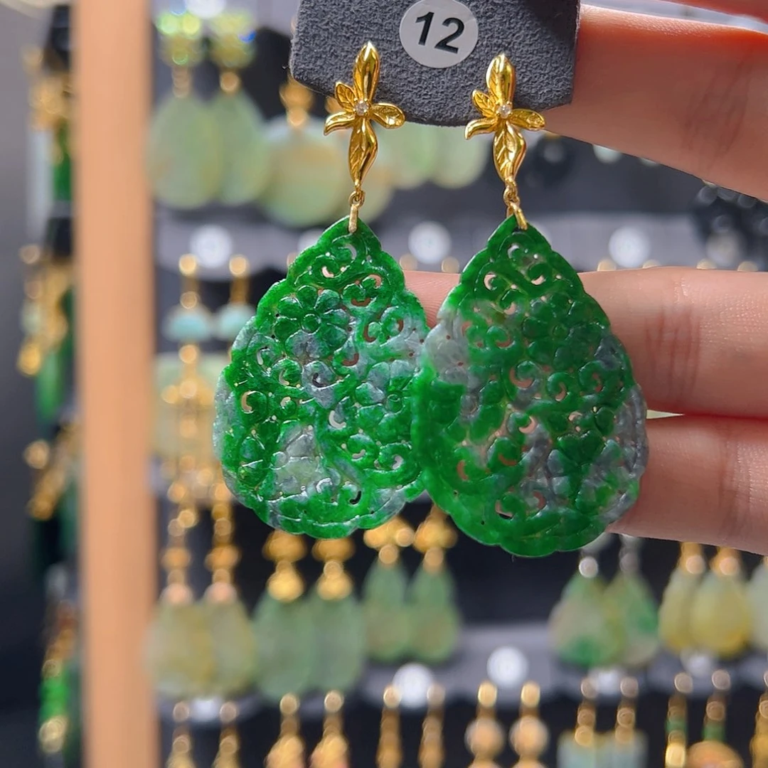 未镶嵌翡翠耳饰翡翠