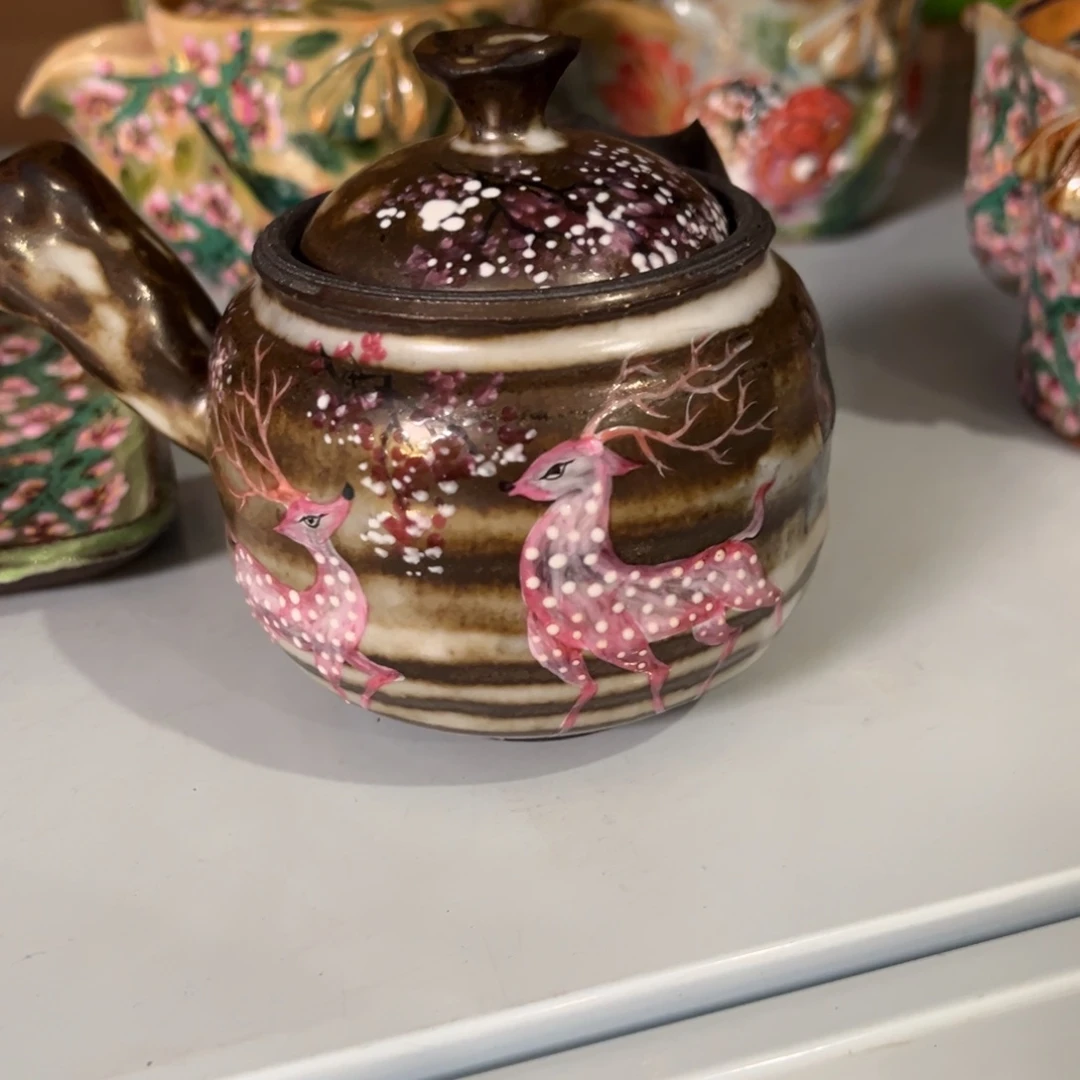 柴烧手工手绘陶瓷