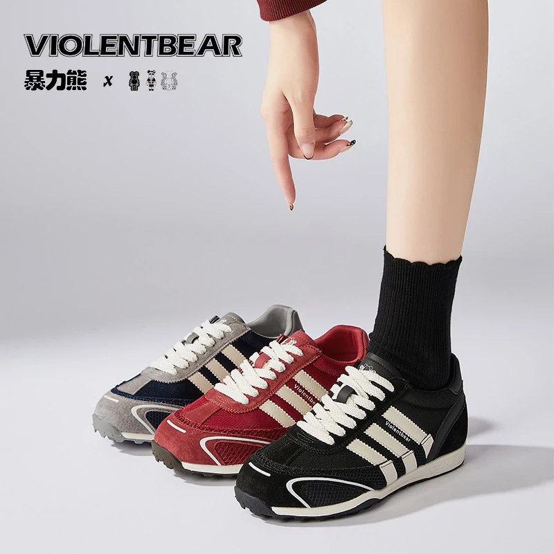 Violentbear/暴力熊厚底阿甘鞋女2025秋季新款百搭德训鞋 5189-1