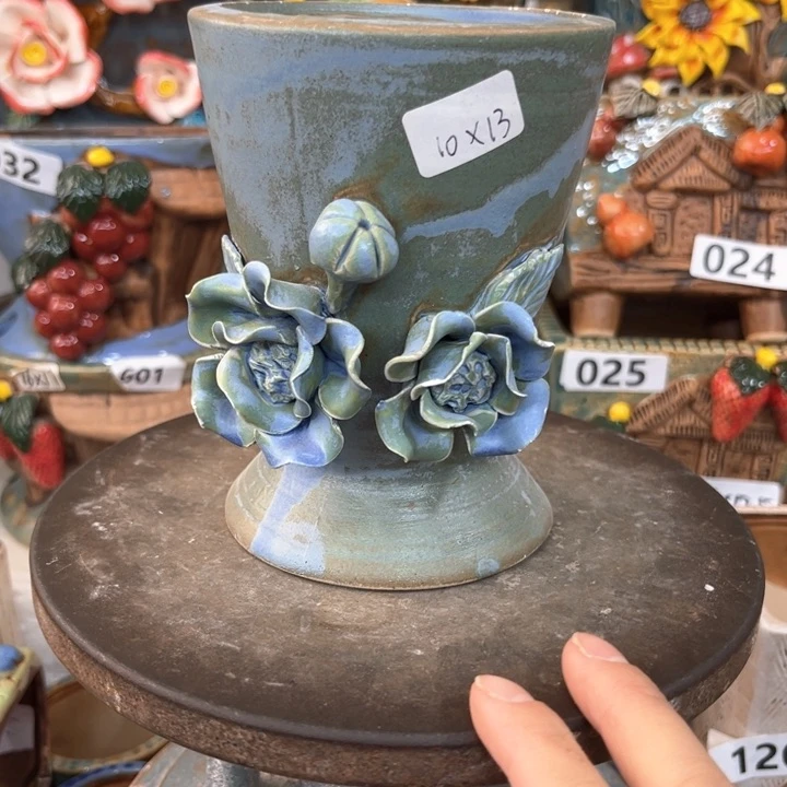 紫砂花盆粗陶材质多肉花盆