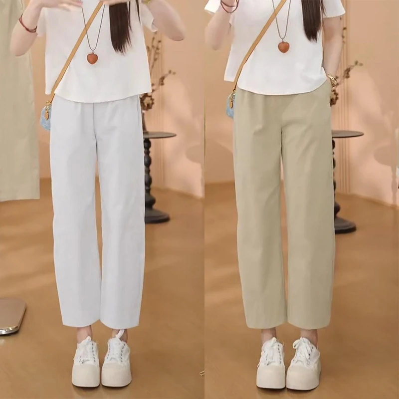 【超薄中空纱】2025年夏季新款不皱不鼓包透气舒适休闲九分弯刀裤