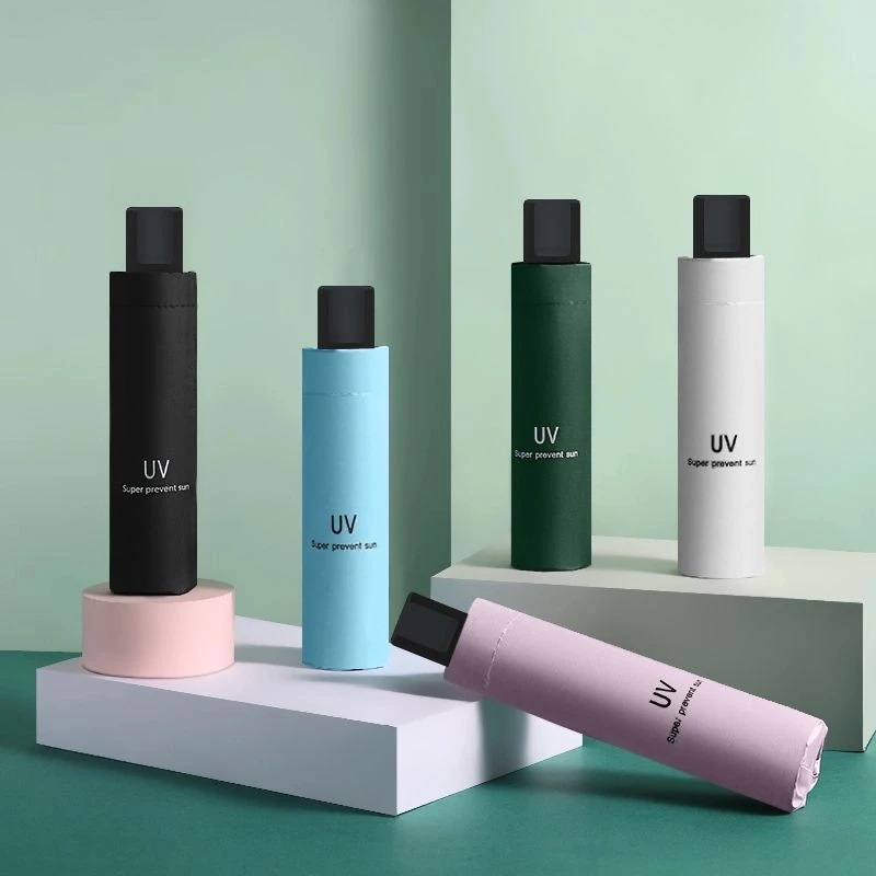 刘夫人/Mrs Liu手动折叠晴雨两用太阳伞雨伞黑胶晴雨两用遮阳简约