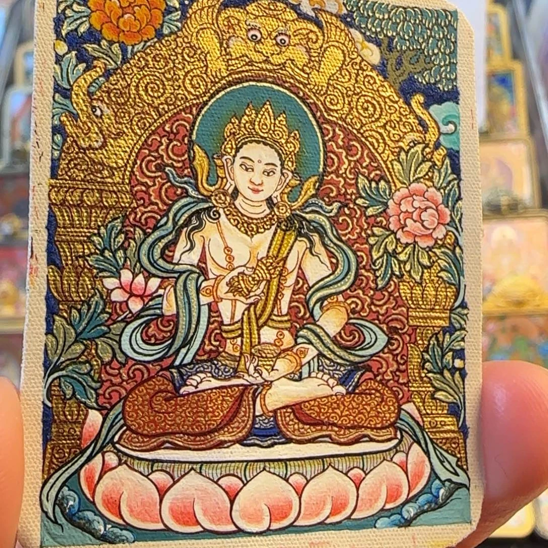 A****吊坠金刚萨垛热贡唐卡