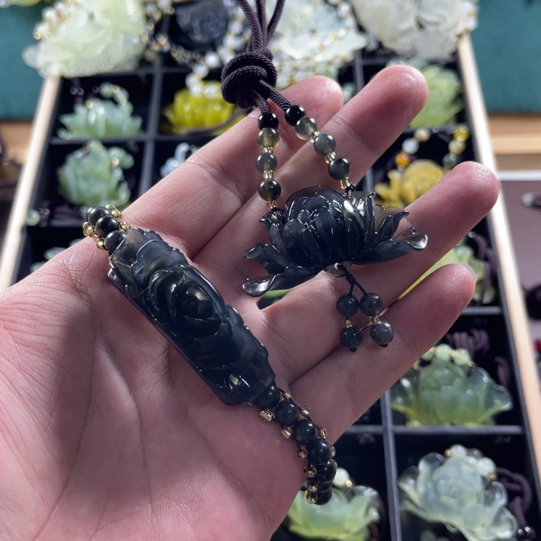 未镶嵌蛇纹石玉毛衣链
