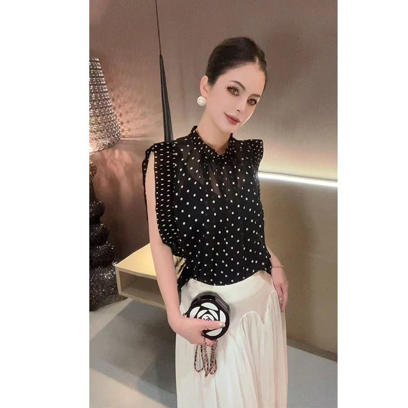 （特价）波点无袖上衣SY30507