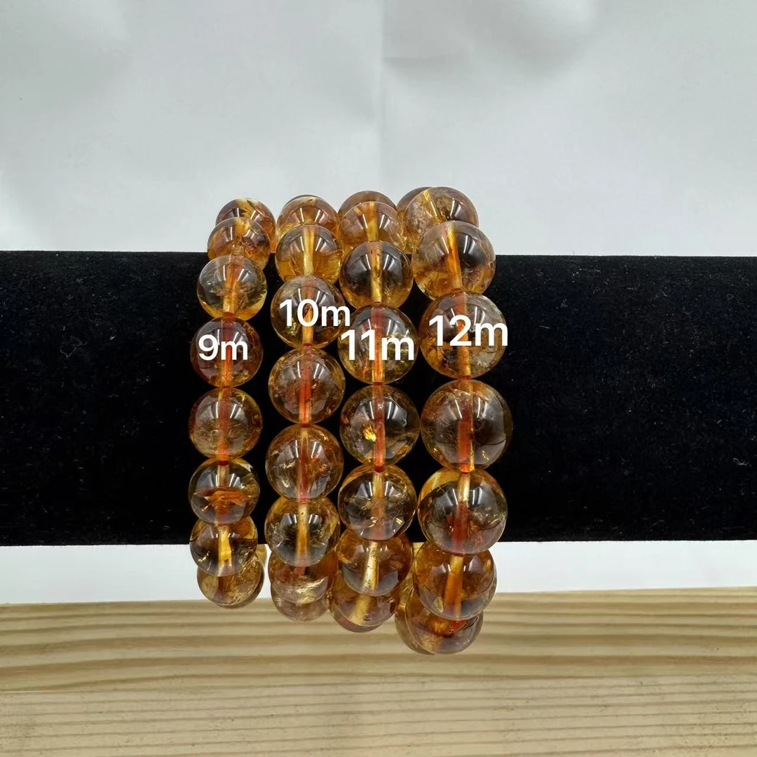 [云上水晶] 天然巴西暴力黄水晶手串 Z235多样性发其一