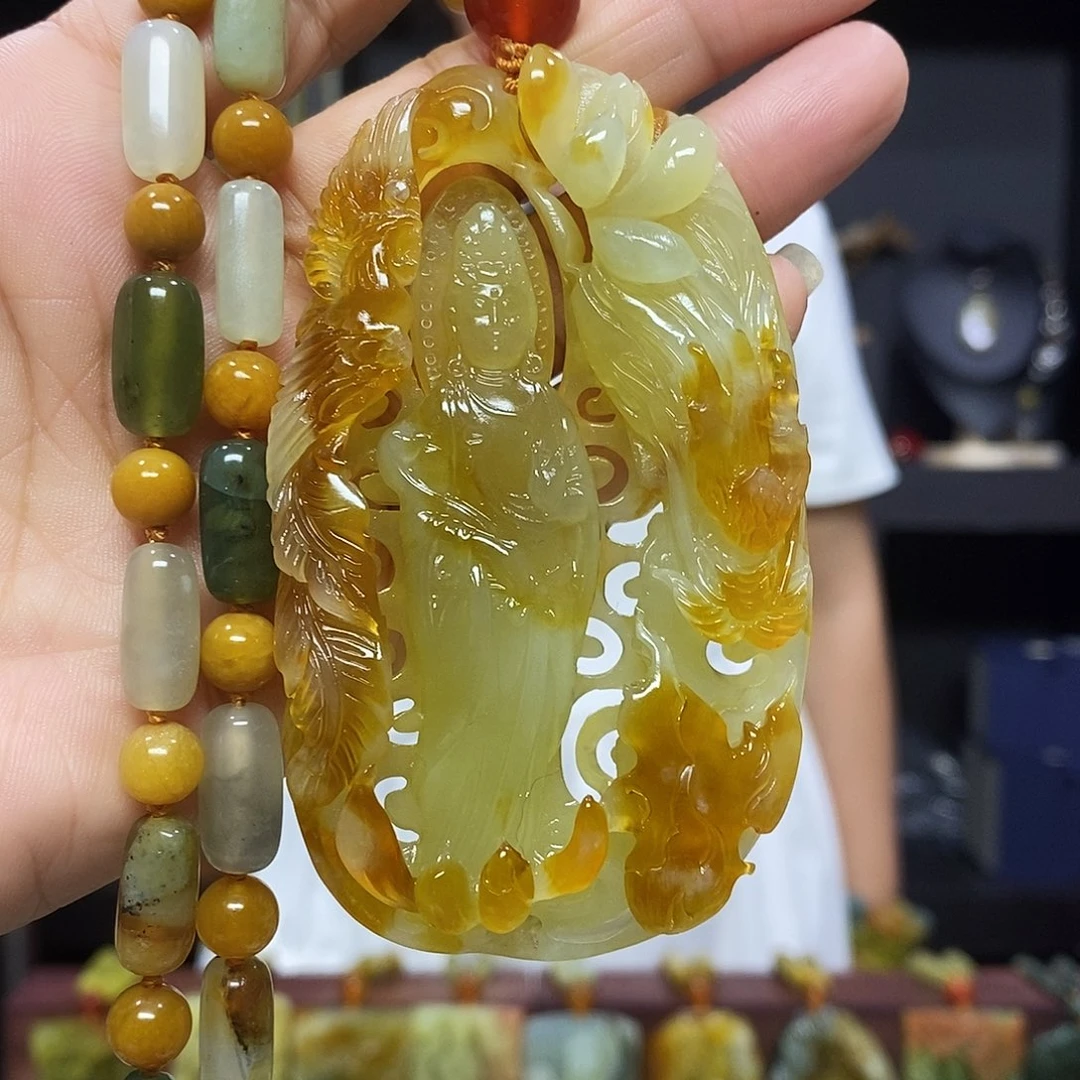 未镶嵌岫玉挂件吊坠