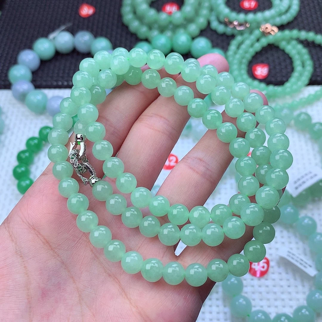 翡翠未镶嵌毛衣链