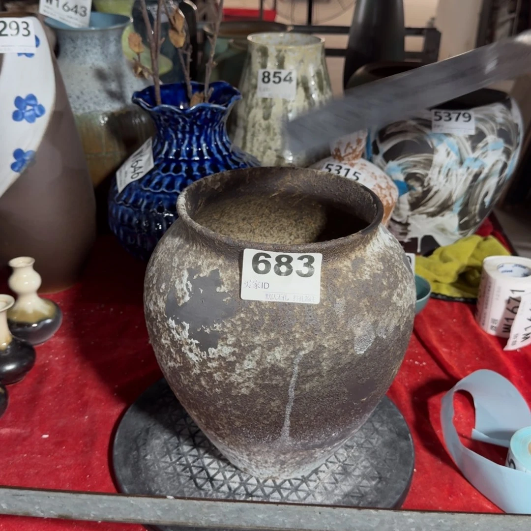 瓷片景德镇陶瓷花器默认无孔编号683口16高28