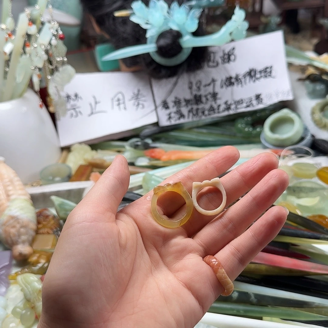 蛇纹石玉合金发饰