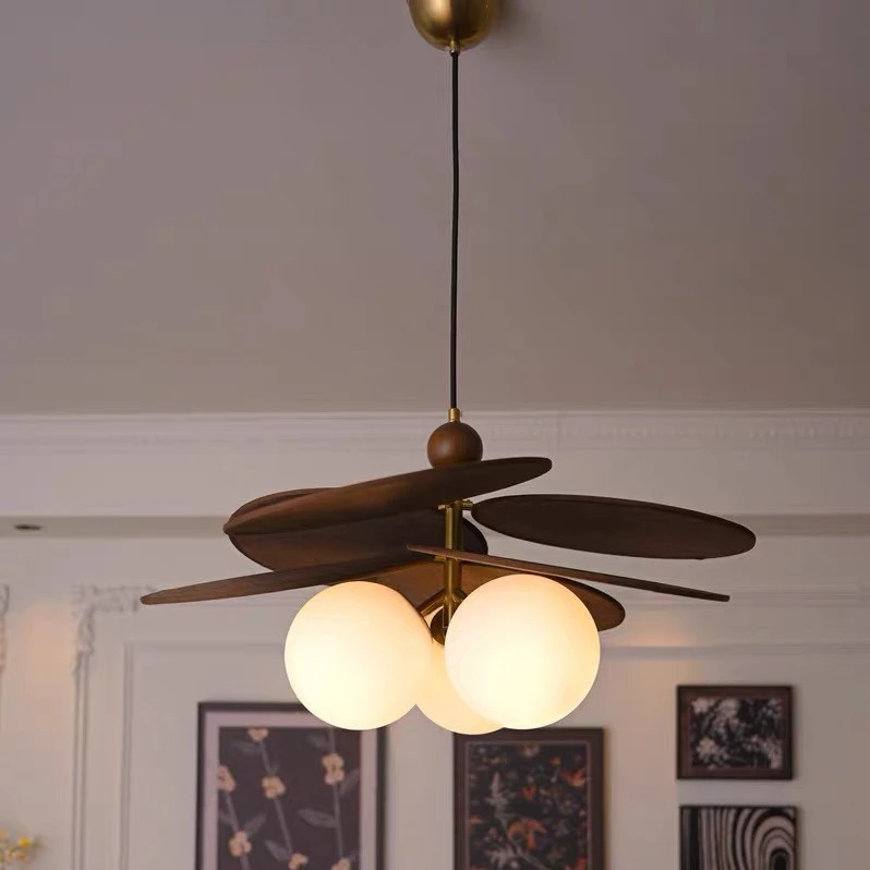 法式中古餐厅吊灯日式复古侘寂风餐桌吧台灯创意个性艺术装饰灯具