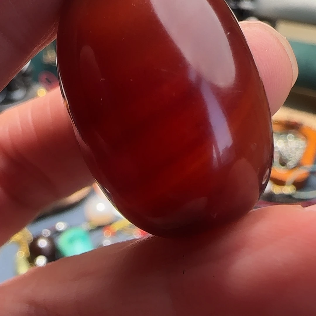 玛瑙/玉髓合金颈饰29x20红玛瑙顶珠