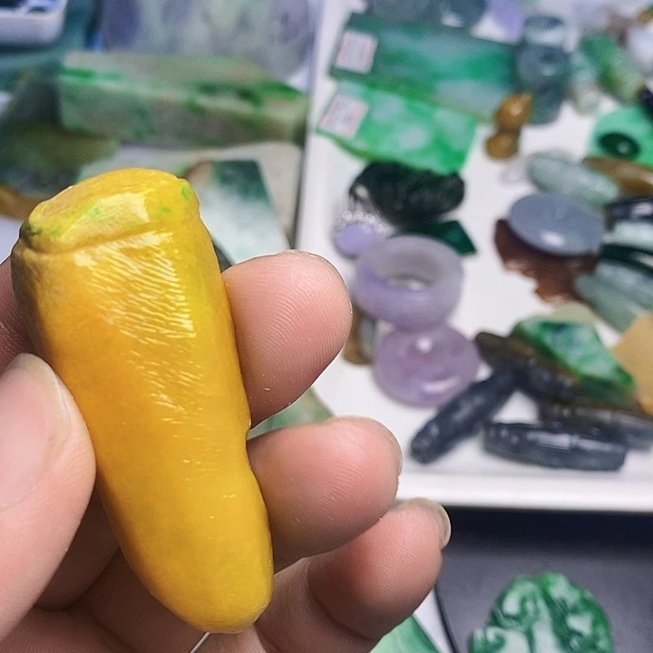 翡翠散珠天然翡翠A货挂件