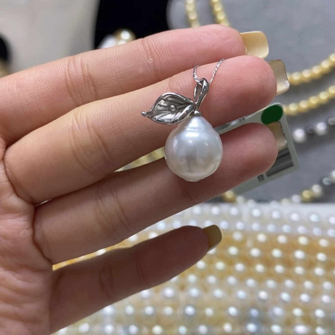 海水珍珠颈饰银S925镶嵌