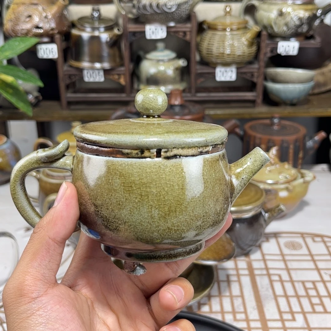 209cc白泥柴烧汉瓦壶