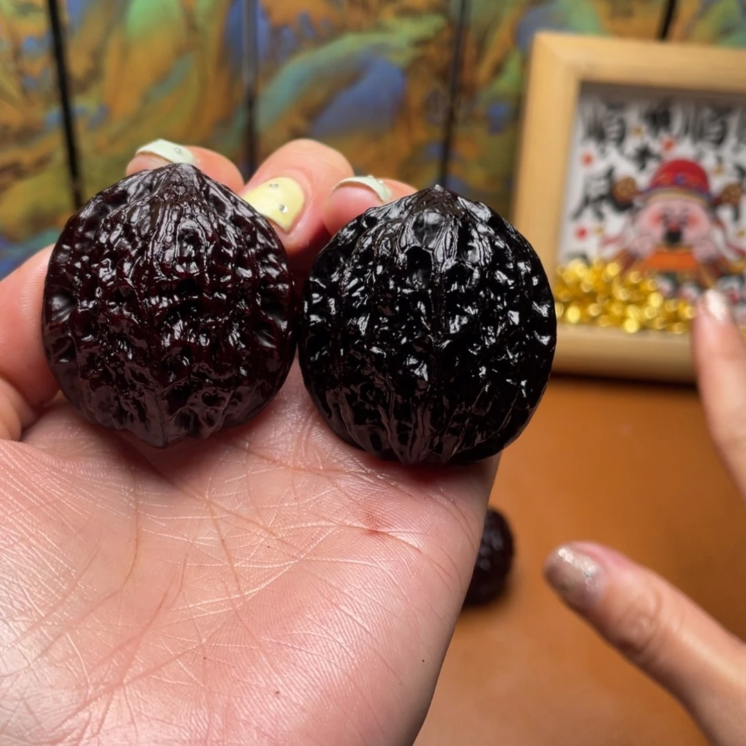 核桃地闷文玩手把件铁锤6