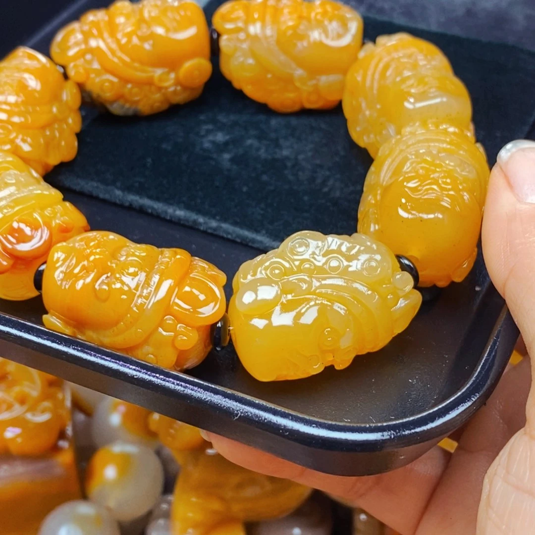 未镶嵌石英质玉（黄龙玉）吊坠(不含链)