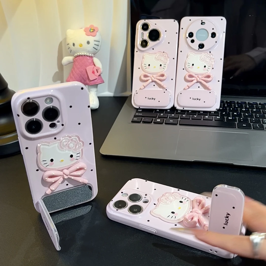 雅天立ins简约波点蝴蝶结适用苹果16菲林手机壳华为vivoppo小米15