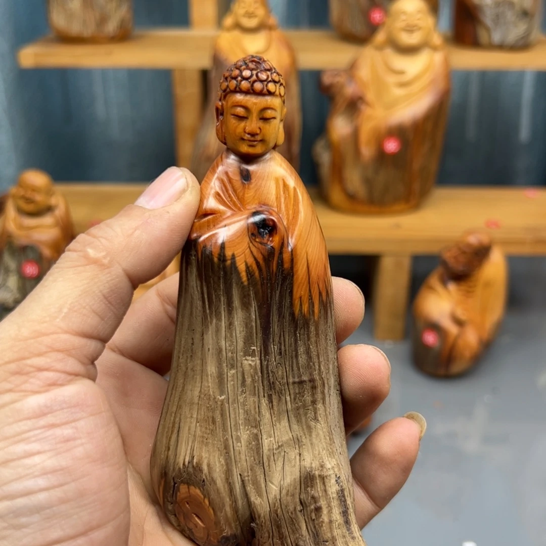 旺***～木崖柏木摆件手把件