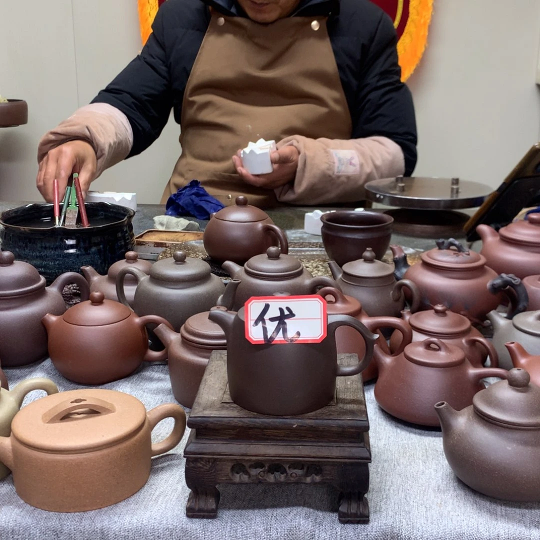 紫泥茶壶飞**空老紫泥井栏130C半手工制作