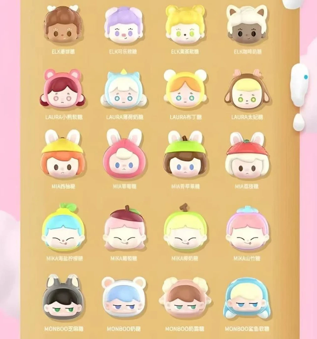 2号【直播拆盒踩萌粒后3位】潮玩盲盒坐坐派对马卡龙Zimomo大天使