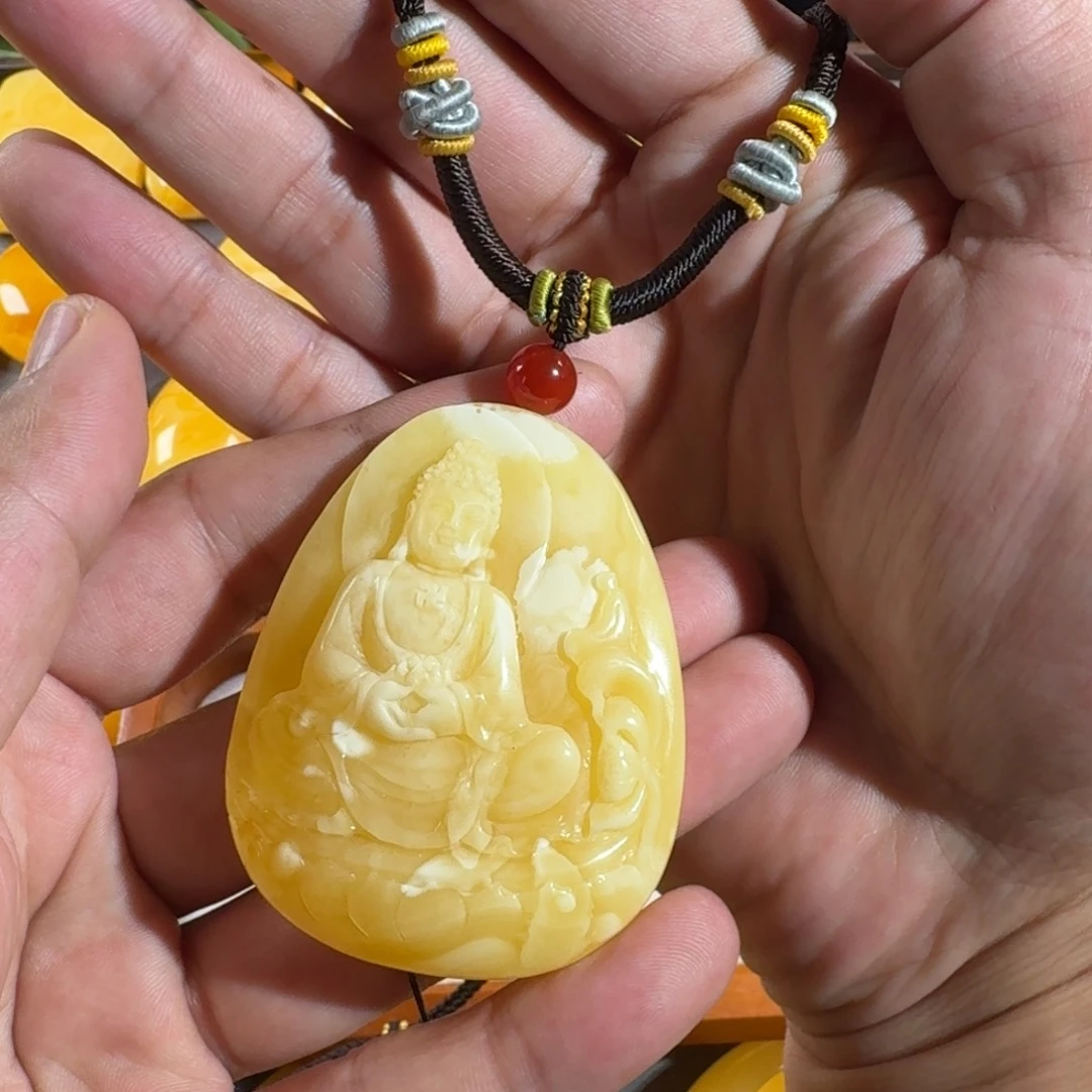 蜜蜡毛衣链未镶嵌