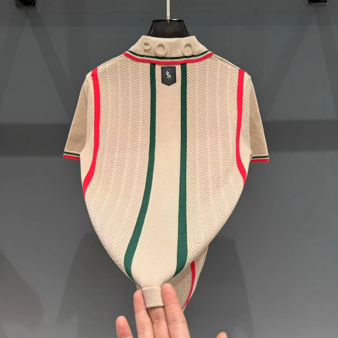 FOREPAS.2025条纹时尚老钱风POLO男女同款只可机洗（华总专属）