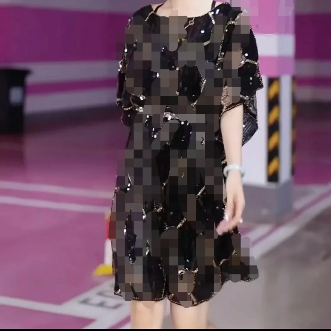 中长款领减龄蝙蝠袖气质夏季百搭02