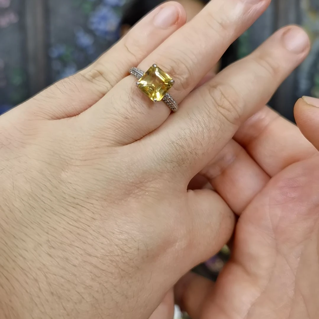 银S925镶嵌戒指水晶戒指