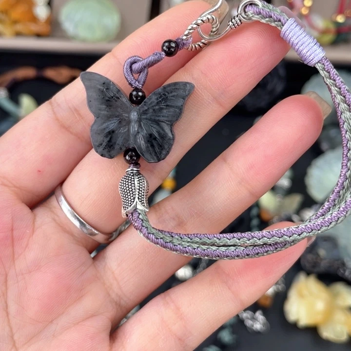 蛇纹石玉合金颈饰