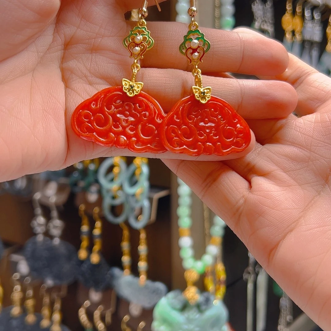 未镶嵌翡翠耳饰翡翠