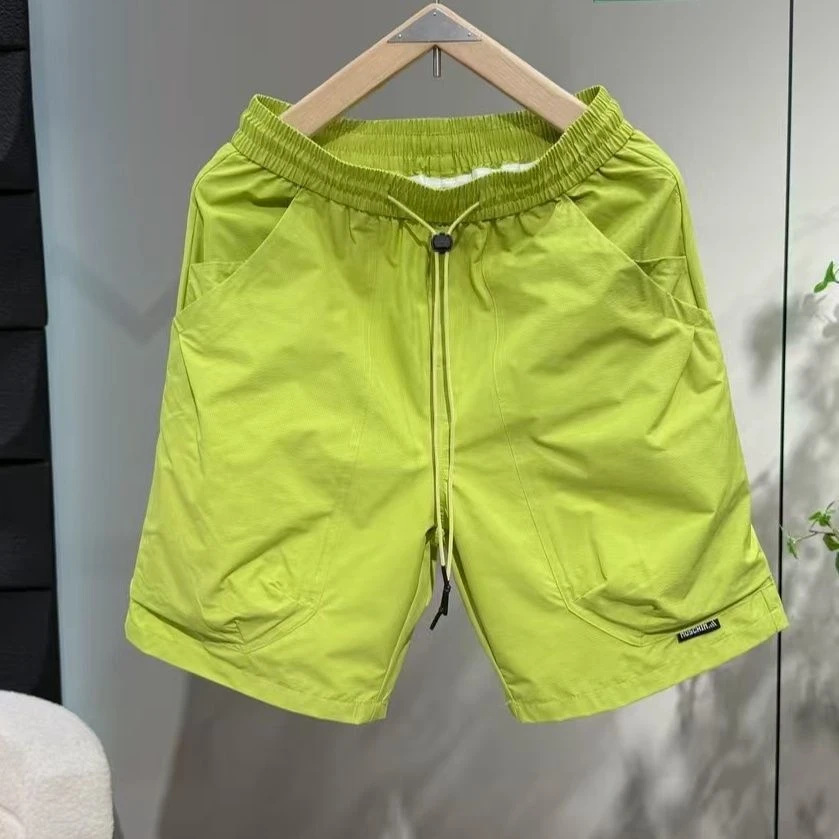 速干户外透气纯色男凉爽运动短裤五分休闲沙滩裤2025夏季