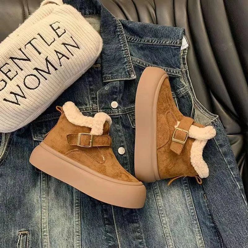 【断码扣号001-130】听主播口令下单2024冬季高帮新款加绒女鞋266