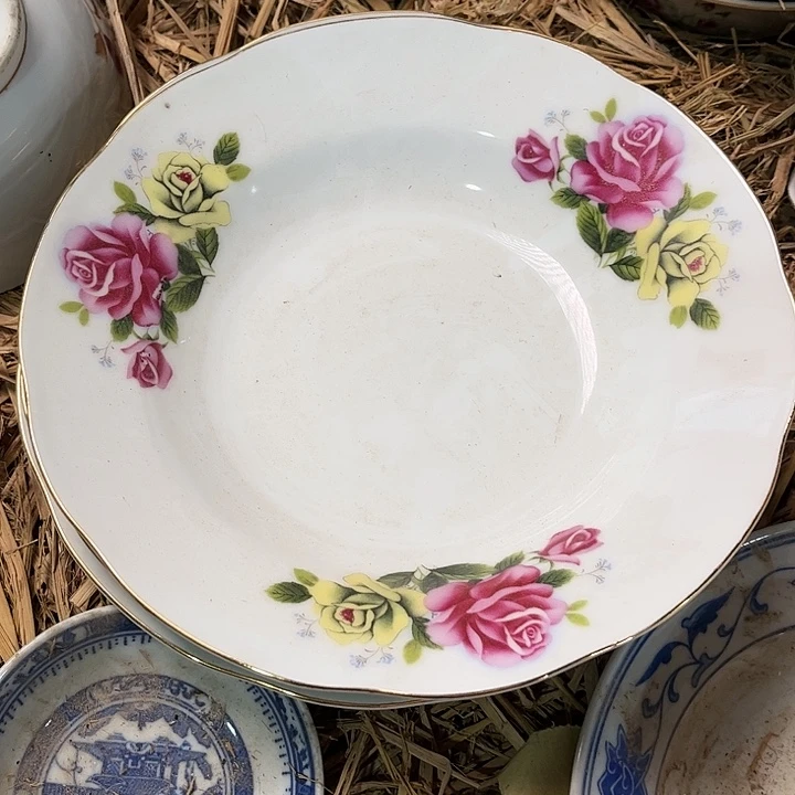 瓷片红*景德镇陶瓷四个