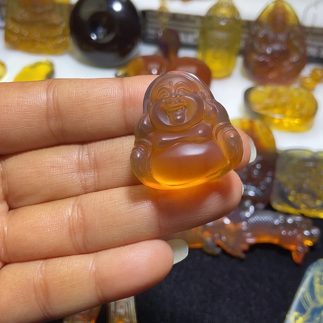 琥珀未镶嵌颈饰缅甸天然琥珀吊坠