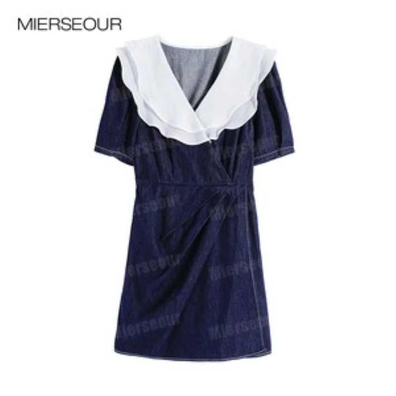 爆款荷叶领牛仔连衣裙273601