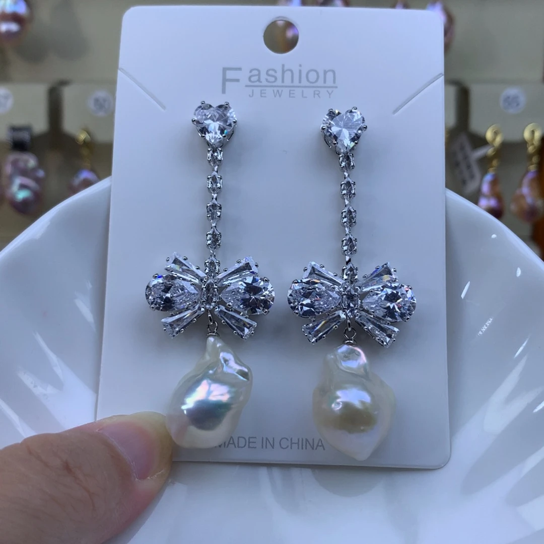 合金淡水珍珠耳环特价2278