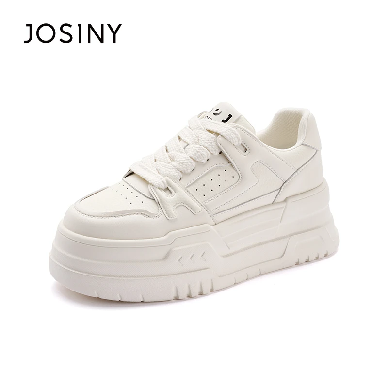 卓诗尼学生德训春季小白鞋休闲鞋白色鞋子女款女生搭配厚底增高