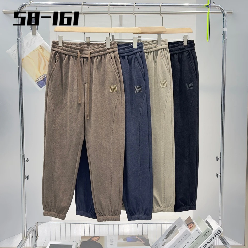 【春季尝新雪尼尔灯芯条】男女同款灯芯条百搭时尚休闲裤Z-58-161