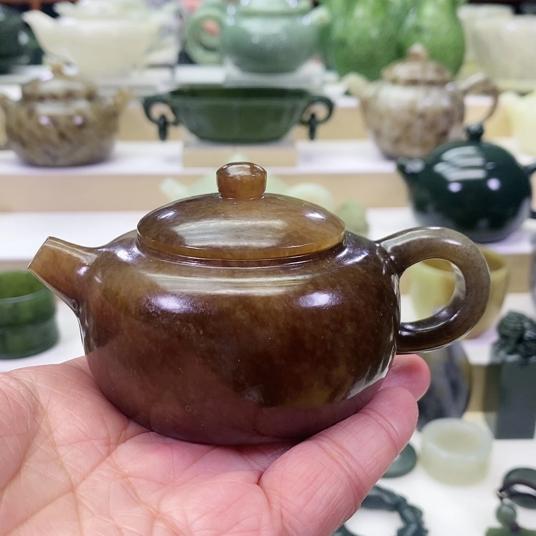和田玉茶壶未镶嵌110ml