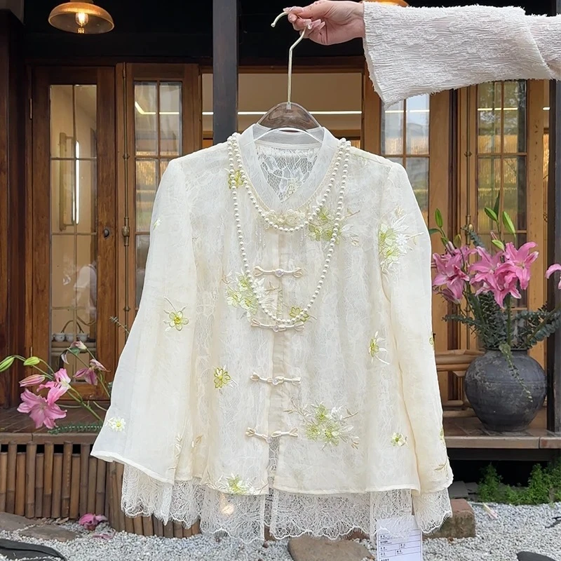 【锦上添花上衣】新中式国风清冷感刺绣禅意上衣国风旗袍